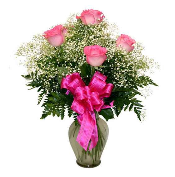 Pink Roses in vase